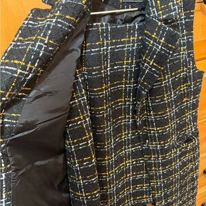 Bagatelle Black and Yellow Checkered Women's Vest and skirt